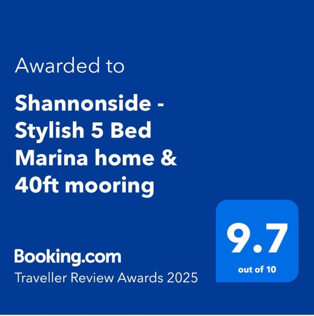 Shannonside - Stylish 5 Bed Marina Home & 40Ft Mooring Termonbarry Kültér fotó